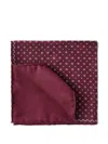 Brunello Cucinelli Silk Spotted Pocket Square In Red