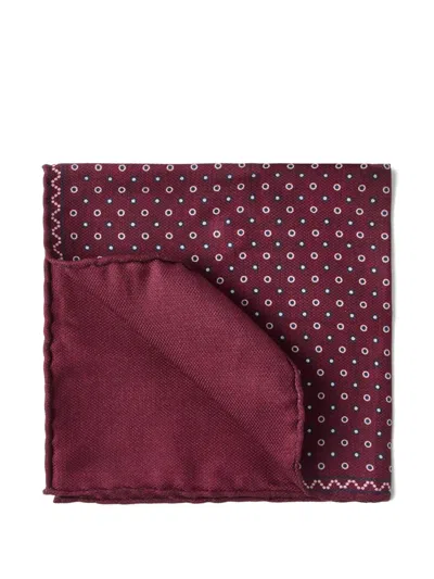Brunello Cucinelli Einstecktuch Aus Seide In Red