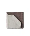 Brunello Cucinelli Silk Pocket Square In Brown