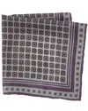 Brunello Cucinelli Silk Pocket Square In Gray