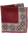 Brunello Cucinelli Geometric-pattern Pocket Square In Brown