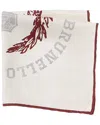 Brunello Cucinelli Silk Pocket Square In White
