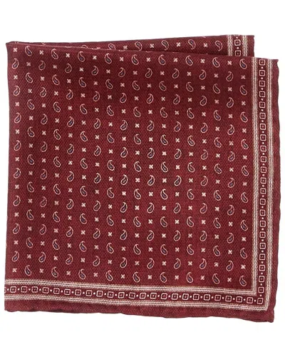 Brunello Cucinelli Silk Pocket Square In Brown