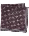 Brunello Cucinelli Silk Pocket Square In Brown