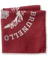 Brunello Cucinelli Silk Pocket Square In Red