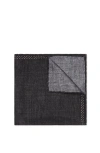 Brunello Cucinelli Silk Pocket Square In Anthracite