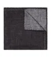 Brunello Cucinelli Silk Pocket Square In Black