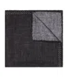 Brunello Cucinelli Silk Pocket Square In Black