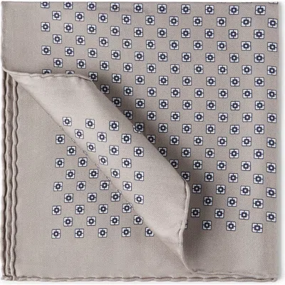 Brunello Cucinelli Patterned Pocket Square In Gray