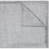 Brunello Cucinelli Silk Pocket Square In Gray