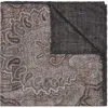 Brunello Cucinelli Men's Silk Paisley-print Pocket Square In Grey