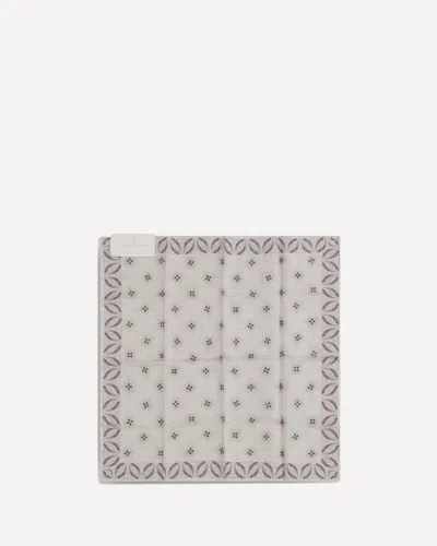 Brunello Cucinelli Silk Pocket Square In Gray