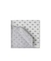 Brunello Cucinelli Silk Pocket Square With Diamond Pattern In Gray