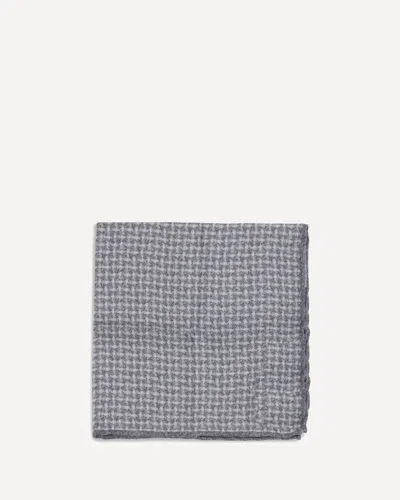BRUNELLO CUCINELLI SILK POCKET SQUARE WITH WOVEN DESIGN