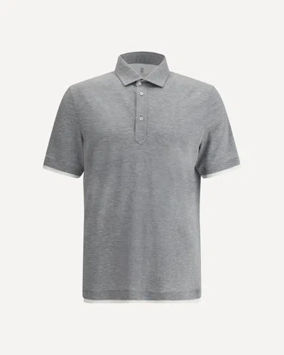 BRUNELLO CUCINELLI SILK POLO SHIRT
