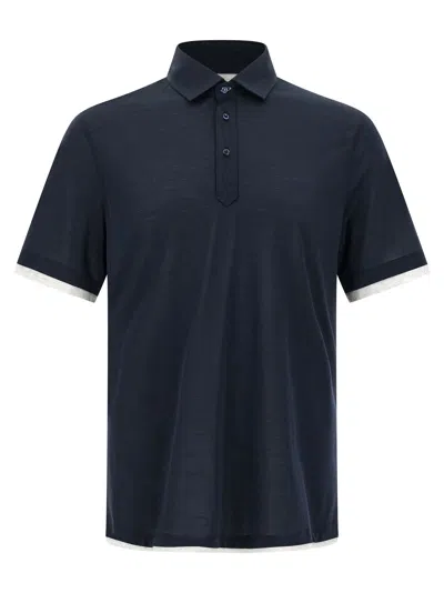 BRUNELLO CUCINELLI SILK POLO SHIRT