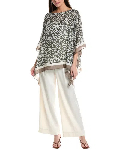 Brunello Cucinelli Woman Top Military Green Size Xl Silk