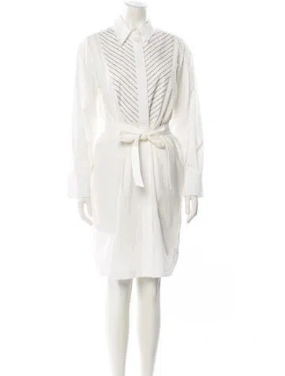 Pre-owned Brunello Cucinelli Silk Printed Dress Set In Neutral