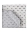 Brunello Cucinelli Silk Pocket Square With Diamond Pattern In White
