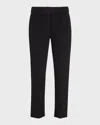Brunello Cucinelli Silk Pull-on Cropped Pants In Black