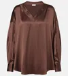Brunello Cucinelli Silk Satin Blouse