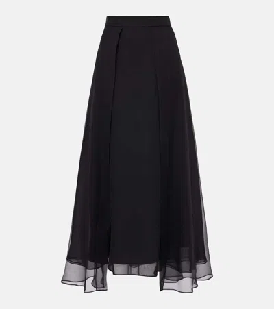 BRUNELLO CUCINELLI SILK MIDI SKIRT