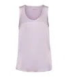 Brunello Cucinelli Silk Satin Reversible Tanktop In Violett