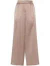 Brunello Cucinelli Stretch-silk Satin Track Trousers In Neutrals