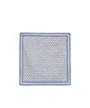 Brunello Cucinelli Geometric Pattern Silk Square Pocket In Blue