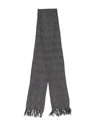 Pre-owned Brunello Cucinelli Silk Scarf In Gray