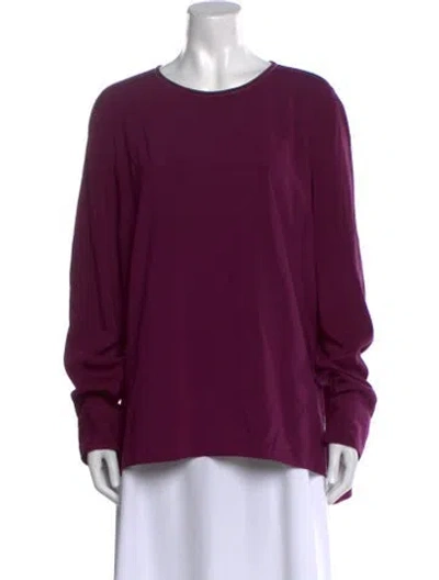 Pre-owned Brunello Cucinelli Silk Scoop Neck Sweatshirt In Purple
