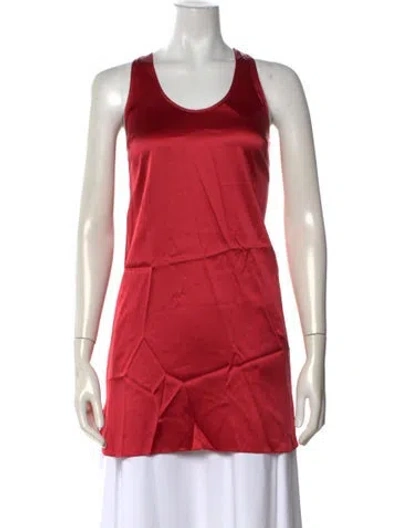 Pre-owned Brunello Cucinelli Silk Scoop Neck Top W/ Tags In Pink