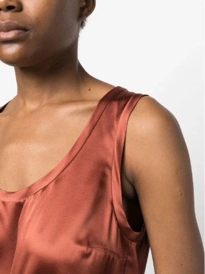 Brunello Cucinelli Silk Scoop-neck Tank Top In Pink