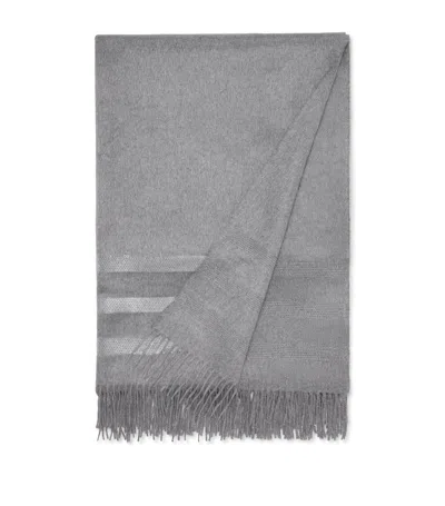 Brunello Cucinelli Silk Sequinned Throw (150cm X 200cm) In Grey