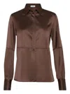 Brunello Cucinelli Stretch-silk Satin Shirt