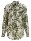 Brunello Cucinelli Floral Print Silk Shirt In Multi