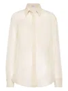 Brunello Cucinelli Crispy Silk Shirt In Neutral