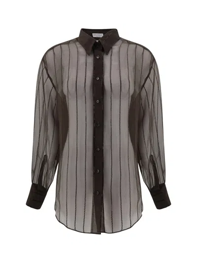 BRUNELLO CUCINELLI SILK SHIRT