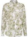 Brunello Cucinelli Silk Shirt Shirt And Blouse Multicolor In Green