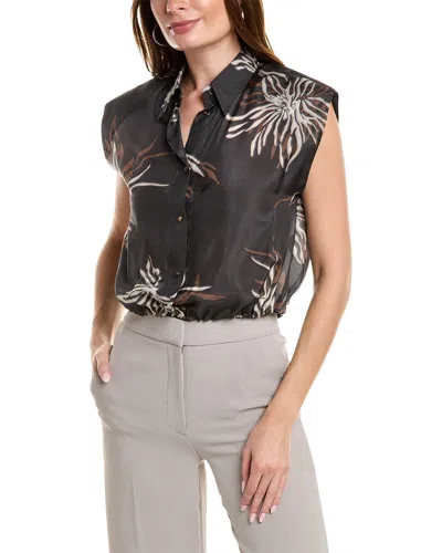 Brunello Cucinelli Silk Shirt In Black