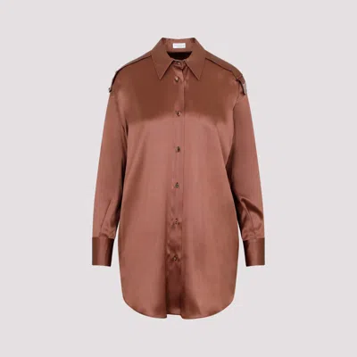 Brunello Cucinelli Monili Chain Detail Shirt In Brown