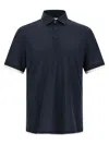 Brunello Cucinelli Button-fastening Cotton Polo Shirt In Black