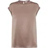 Brunello Cucinelli Lightweight Cashmere And Silk Sweater With Lurex Inserts In Brown