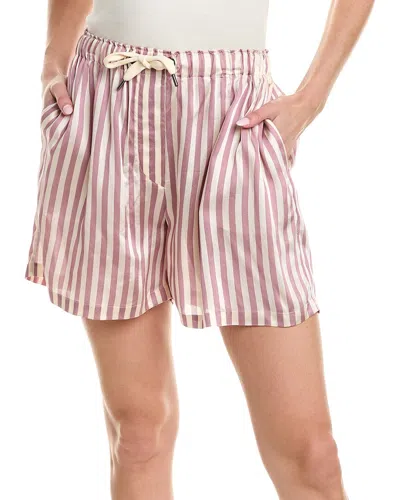 Brunello Cucinelli Silk Short In Purple