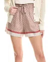Brunello Cucinelli Printed Silk Shorts In Multi