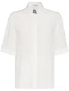 Brunello Cucinelli Precious Buttonhole Shirt In Tan