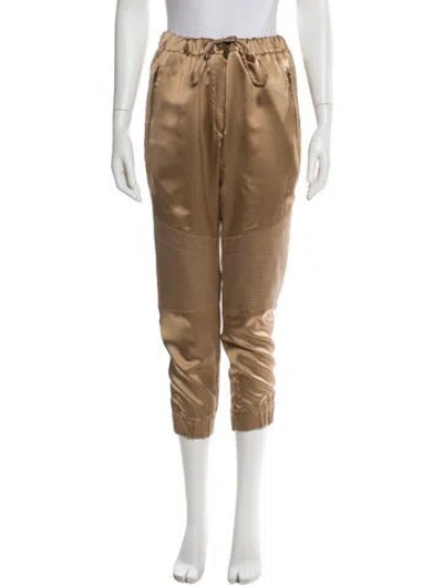 Pre-owned Brunello Cucinelli Silk Skinny Leg Pants In Neutral