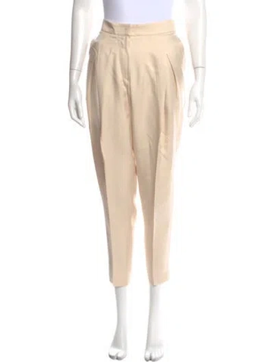 Pre-owned Brunello Cucinelli Silk Skinny Leg Pants In Neutral