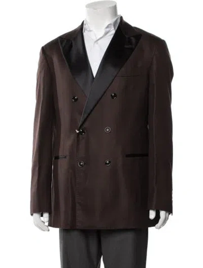 Pre-owned Brunello Cucinelli Silk Sport Coat W/ Tags In Brown