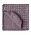 Brunello Cucinelli Silk Spotted Pocket Square In Purple